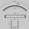 Радиусный профиль MAYTONI ALM-3535R-B-IN-90°-1,5M 35x35 Ø1500мм внутренний 1/4 круга черный ALM-3535R-B-IN-90-1,5M